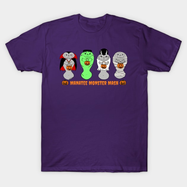 Manatee Monster Mash T-Shirt by HonuHoney